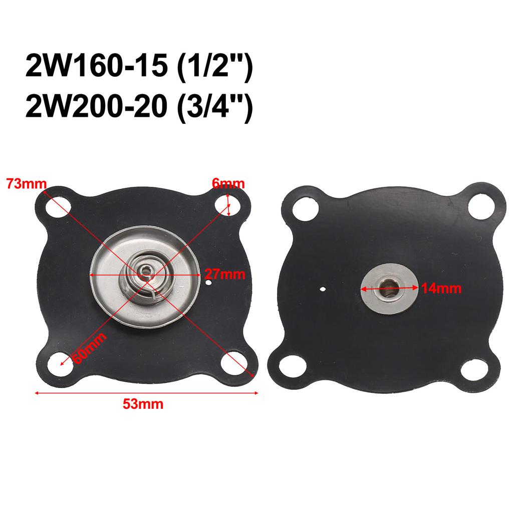 Nuova Guarnizione Nera in Gomma Elettromagnetica 3/4\"(2) Elettrovalvola Per Accessori Valvola da 1/2\" Materiale di Alta Qualità