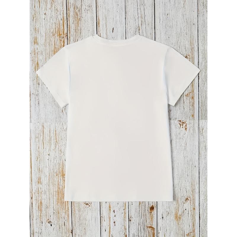 European Size Plus Size, Women's Casual Fashion Printed T-Shirt 0-8XL, Trendy Base Layer for Daily Outings, Personality All-Season Wear
