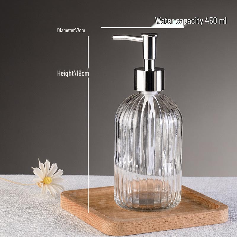 Glass Pump Bottle for Hand Soap, Shower Gel, Lotion, and Shampoo