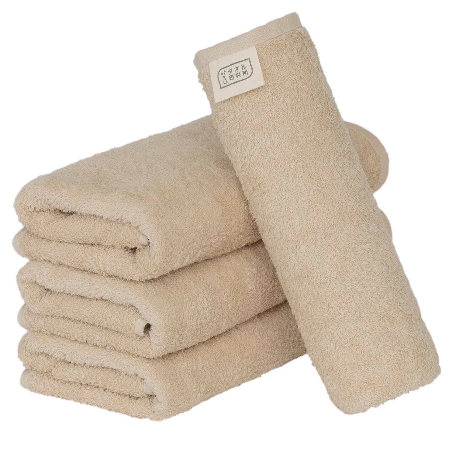 

Towel Laboratory Reason for Large Face Set of Easy to JapanTechnology [The Lightness] #006 Towel, Beige/Flaxen, 4, Quick-Drying, Thin, Wring,