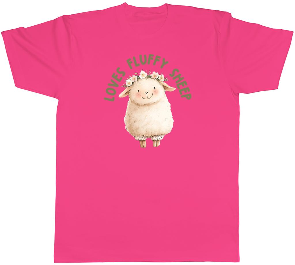 Loves Fluffy Sheep Mens TShirt Tee Gift Top