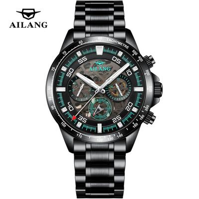 AILANG Marke Mode Herren Mechanische Uhr Edelstahl Wasserdicht Leuchtend Wochentag Datum Uhren Herren Luxus Automatische Uhren