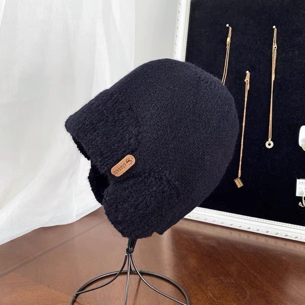 New Windproof Knitted Hat Coldproof Warm Pullover Cap Ear Protection Hat Unisex