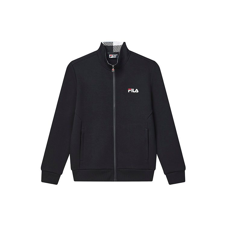 

FILA Casual Simple Stand Collar Solid Color Zipper Knit Long Sleeve Jacket Men jackets Legendary-Blue F11M018532FNV M