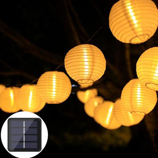 Solar Lantern String Lights 10 Leds Waterproof Garden String Light for Outdoor Yard Balcony Fences Porch Patio Party Decor