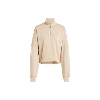 Originals Essential Sweatshirt With Logo Loose Fit High Collar Women Sweatshirt Dark-Beige IR6013