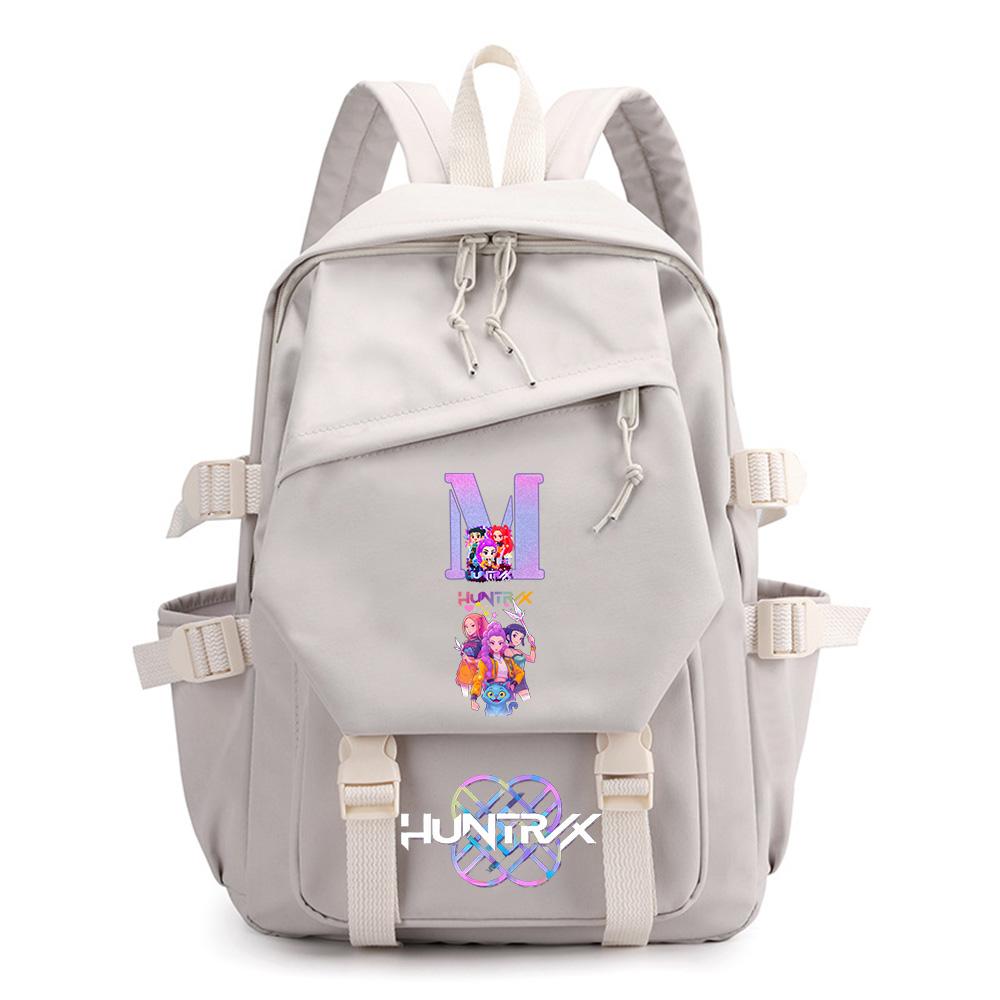 Anime English Letter A-Z Printed Backpack for Teenager Student Girl Boy Back To School BookBag Men Women Travel Bag Mochila