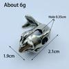 Brass Sea Animal Shark Knife Beads Punk Edc Outdoor Diy Paracord Woven Bracelet Accessories Lanyard Pendants Flashlight Hangings