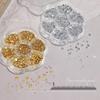 Mini Gold & Silver Half-Round Beads: Versatile Nail Art Decorations