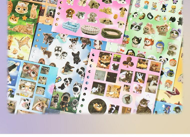 Yu Xian Cute Pet Battle Screen Protector & Journal Decor Sticker Book