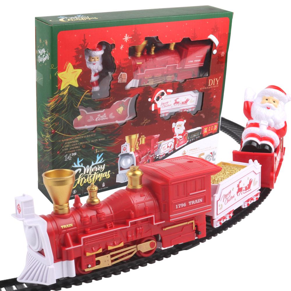 Mini Electric Track Train Toy for Kids - Christmas Edition