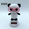 Fatigue Relief Car Accessory Solar Panda Ornament, Plastic Pendant, Automatic Head Swinging Black And White Ornament Doll, Dashboard Cute Interior