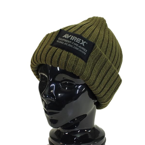 Avirex Knit Cap for Men and Trendy Day Gift Women, CMD, Outdoor/Walking, Popular, Brand, Fall/Winter, Father's (Khaki)