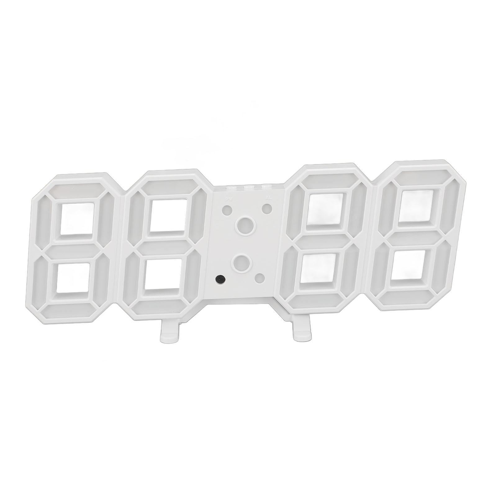 

3D Светодиодные цифровые настенные часы с пультом дистанционного управления RGB-подсветка Отображение даты и температуры 3D Цифровые настольные