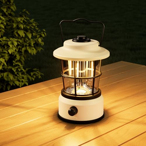 Lepro Lantern, USB Rechargeable, Retro LED Lantern, Stylish Camping Lantern with Antique Style, Perfect for Solo Camping [High Brightness, Switchable