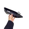 Nude inner height increase pointed flat shoes women's summer 2025 new light mouth shoes versatile bow shoes