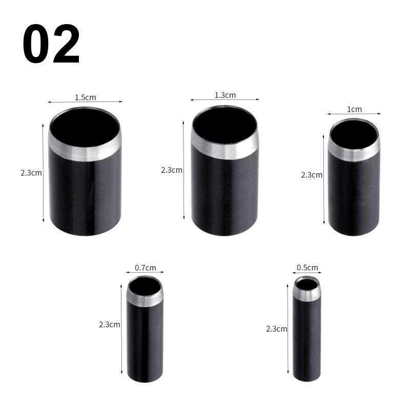 6-piece Set High-speed Steel Straight Punch DIY Belt Belt Hole Opening Hole Punching Auxiliary Tool Flat Punch Die Leather Tool