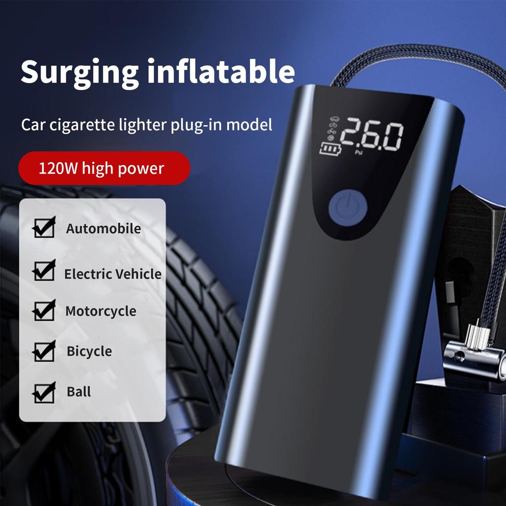 Digital Tire Inflator Portable Inflator Pump Rechargeable Air Pump Inflator Air Pump Tire Air Compressor for Home Family