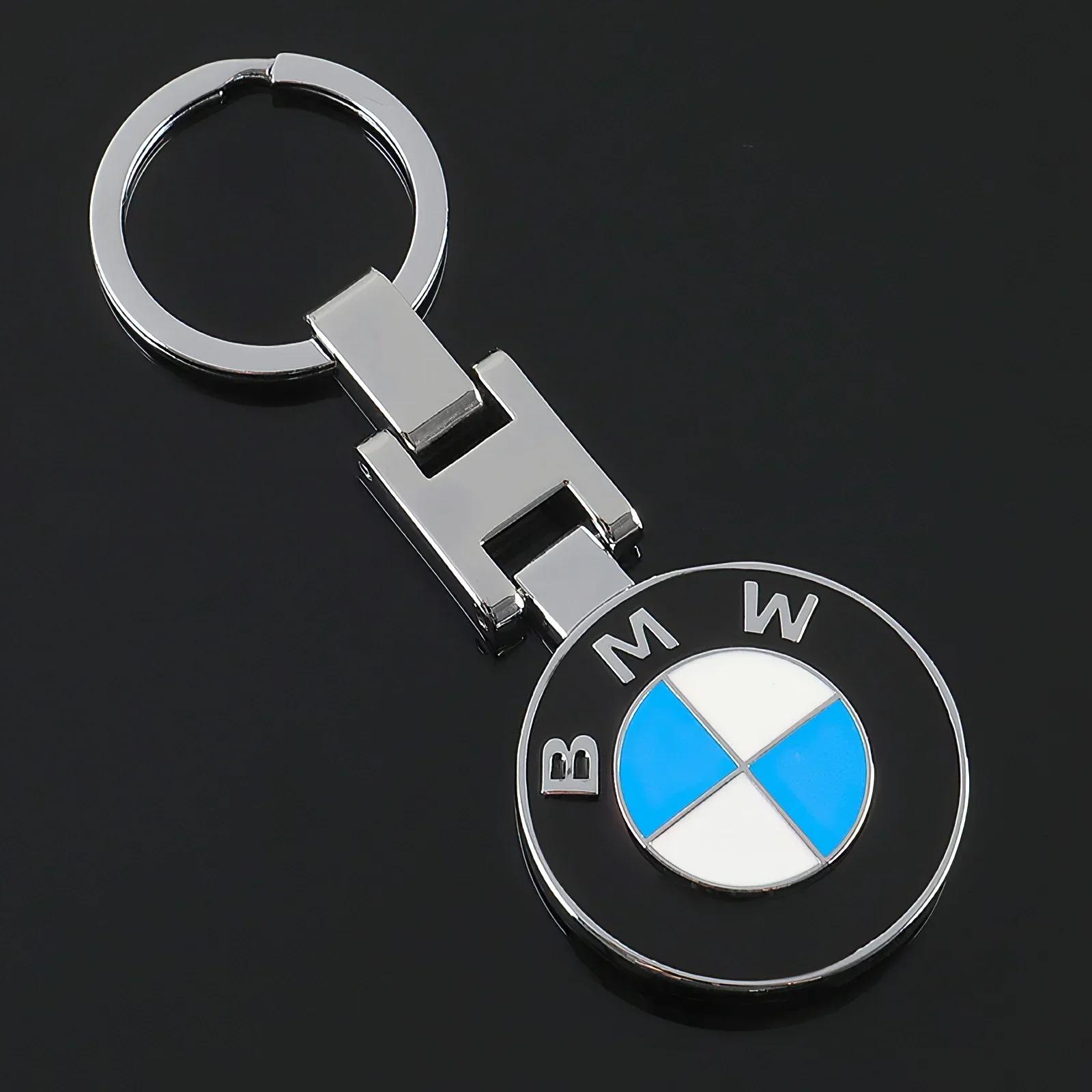 

New 2025 Metal Round Car Keychain Emblem KeyRing Pendant For BMW E46 E90 E60 F30 F10 E39 E36 F20 G30 G20 E87 E92 E91 E30 F1