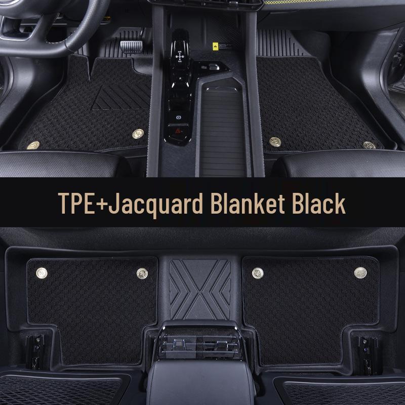 Eco-friendly, odorless, non-slip, wear-resistant TPE car mats for Zeekr 01, fully enclosed and integrated molding.
