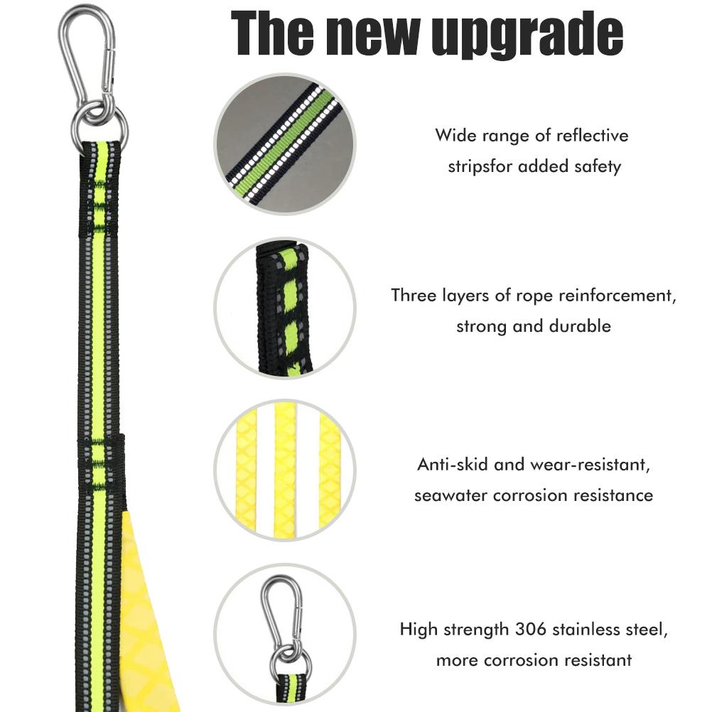 3 Step Boat Rope Ladder Nylon Webbing Boarding Ladder Portable Fishing Rope Ladder for Inflatable
