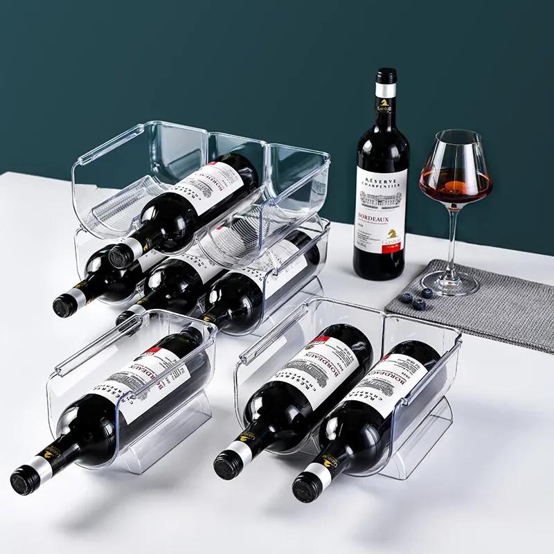 Stackable Cup Holder, Suitable for Cabinets, Water Bottle Holder, Kitchen Storage Organization and Storage, Plastic Refrigerator