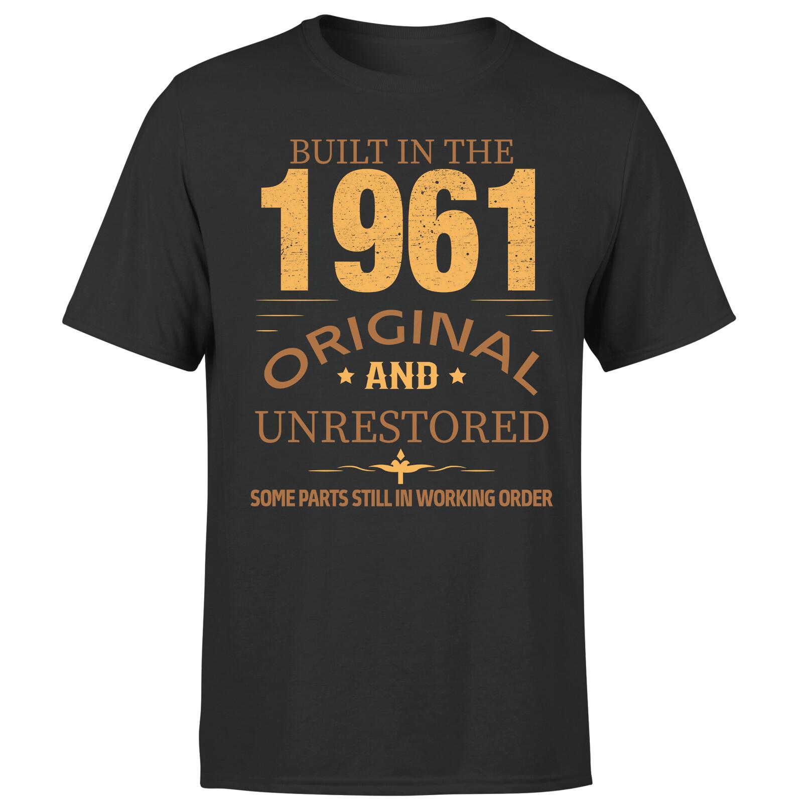 65th Birthday Gift T-shirt Original And Unrestored 1961 Mens Tee Top L