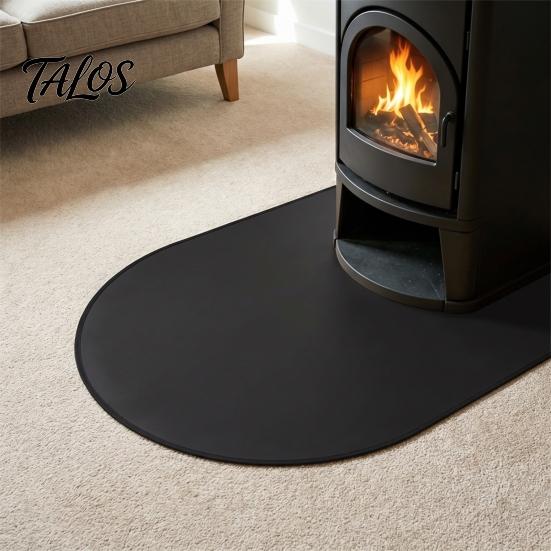 Heat Resistant Mat for Wood Stove under Grill Mats Outdoor Grill, Double-Sided Fireproof Pad Indoor Portable Pit Base Fireplace, Waterproof BBQ Floor