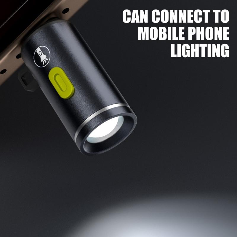 Compactly Mini Type C Flashlight Ideal For Camping Hiking And Emergency Use Connect Directly To PowerBanks Or Charger