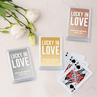 Personalisierbare metallisch bedruckte Spielkarten für romantische Gesten und besondere Anlässe Perfekt für Liebesthemepartys Heiratsanträge a