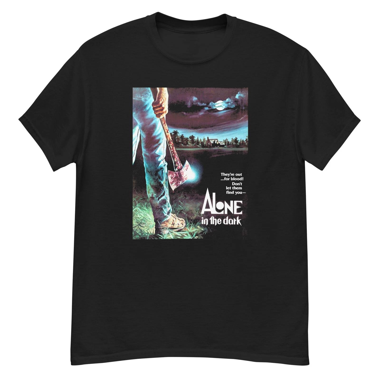 Alone in the Dark cult horror film fan art t-shirt L