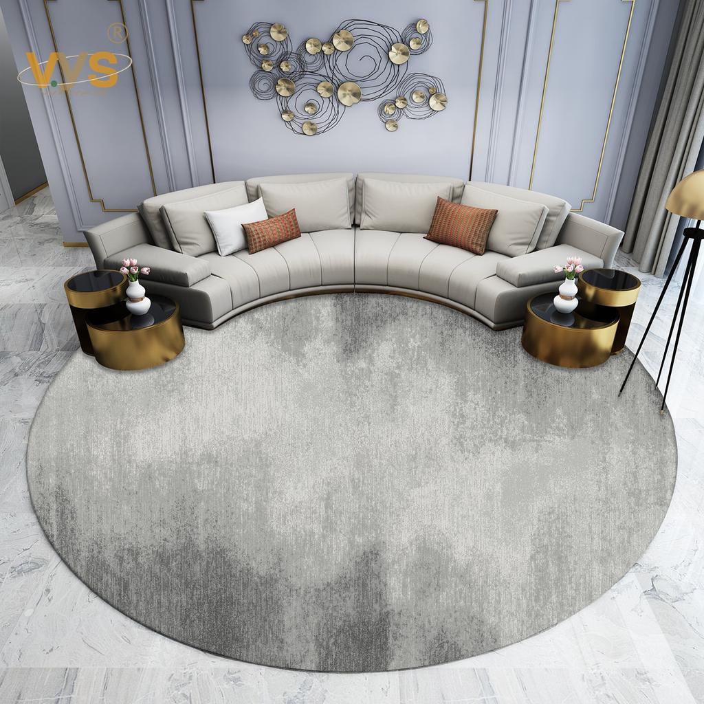Modern Style Carpets for Living Room Light Luxury Bedroom Decor Round Carpet Thicken Plush Lounge Rug Fluffy Soft Floor Grey Mat