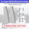 Ice Auger Blades 28340 for Eskimo Quantum 8 Inch Hand Ice Augers Blades (with Bolts Nuts