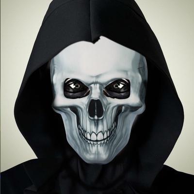 Halloween-Skelettmaske für das ganze Gesicht – Gruselig, lustig, schaurig – Einfach zu tragen – Leuchtende Party-Cosplay-Maske
