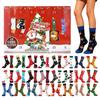 Christmas Advent Calendar Socks 24 Days Cotton Socks Novelty Holiday Gifts Xmas Countdown Present Stocking Stuffer For Men Women