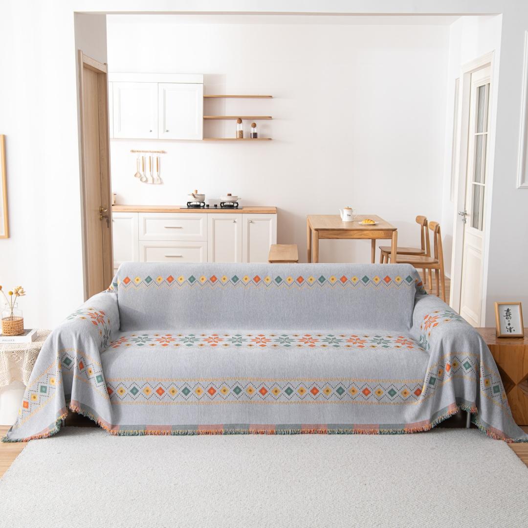 

Бохо красочное жаккардовое полотенце из шенилла с кисточками, декоративное одеяло для гостиной, пикника, кемпинга 180x130