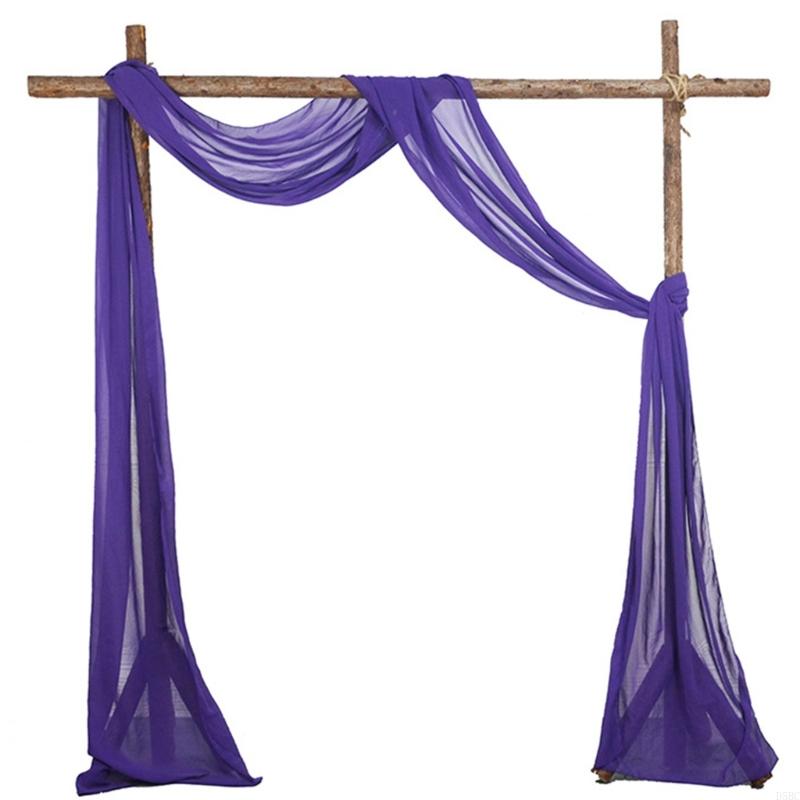 

Wedding Arch Drape Polyester Curtain Event Drapery Soft Voile Archways Decors Reusable Celebration Window Covering
