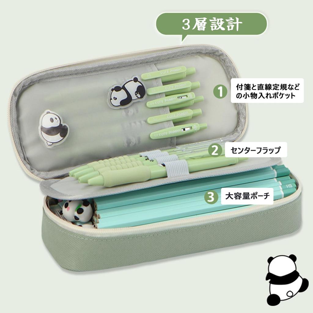 Cute Panda Design Pen Triple Large 3D Panda Pattern Pen Deformation Multifunctional Stationery for Elementary School Middle School and High School