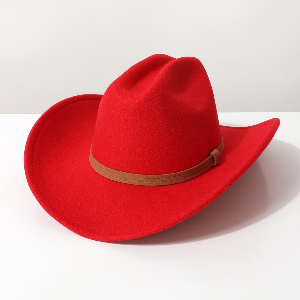 Neuer Stil breiter Woll-Cowboyhut, geeignet für Paare, verdickt, hochwertiger tibetischer Filzhut