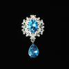 10PCS Metal Fashion DIY Jewelry Accessories Flower Plate Diamond Buckle Water Drop Gem Pendant Alloy Accessories Hair Accessories Headgear Material