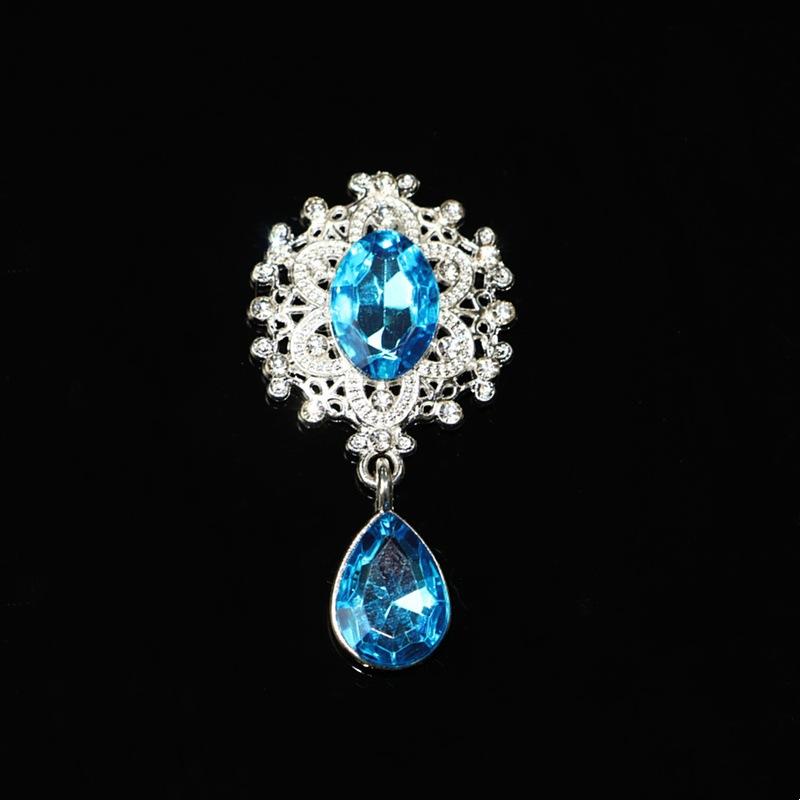 10PCS Metal Fashion DIY Jewelry Accessories Flower Plate Diamond Buckle Water Drop Gem Pendant Alloy Accessories Hair Accessories Headgear Material