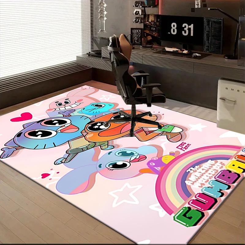 Gum-ball's Amazing World Floor Mat for Living Room, Game Rooms, Office, Bedroom, Office Floor Mat Playful Design, Christmas fan gifts