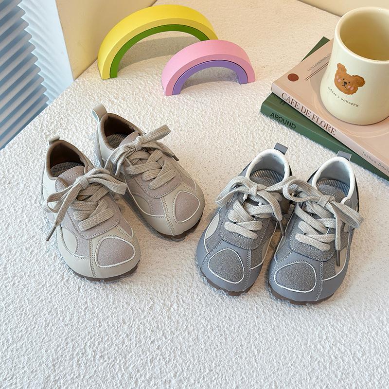 Korean Version of Children's Casual Shoes 2025 Spring New Color Matching Boys and Girls Soft Baseplate Shoes Baby Moral Training Shoes
