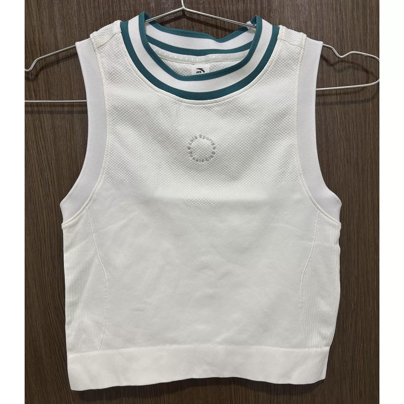 Anta Genuine Summer Casual Knitted Breathable Tennis Sleeveless Vest Women s Sports Slim Fit Top S160 / 162423101-1 Ivory White белый
