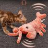 Floppy Lobster Interactive Dog Toy USB Rechargeable Vibration Modes Cat Toy Electric Realistic Wagging Lobster Toy Catnip Addable Stress-relieving Pet