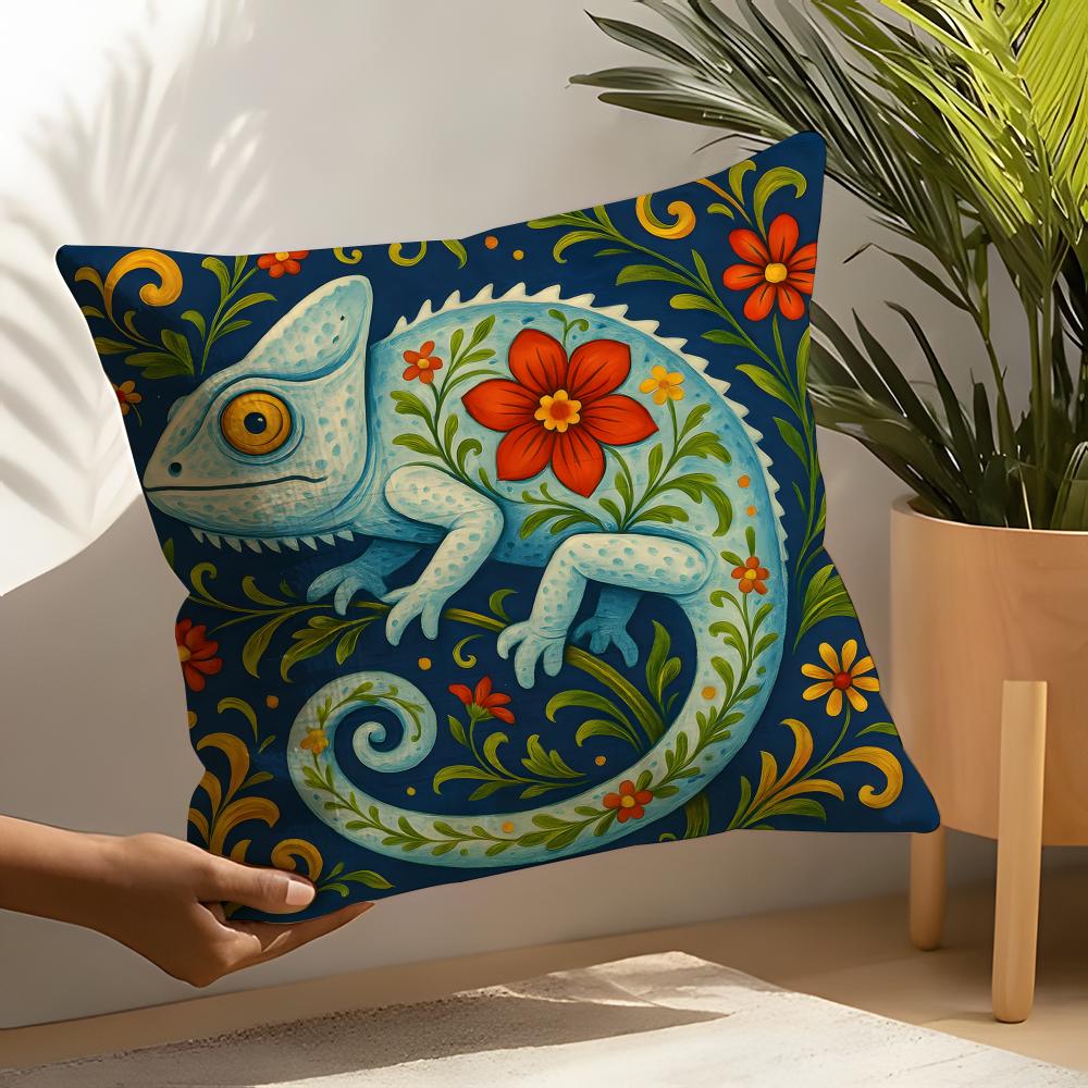 2 Natural Floral Colors Animal Prints Pillow Case Home Living Room Decoration Linen Pillowcover Pillow Cases Cushion Cover