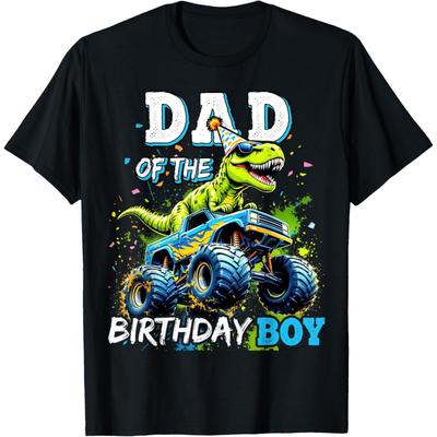 Papa van de jarige: Monstertruck, dinosaurusfeestje, T-Rex T-shirt
