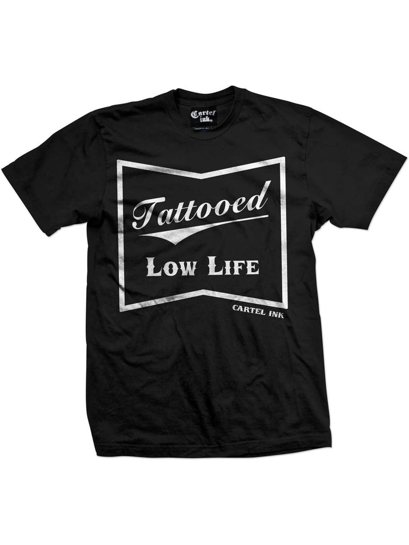cartel ink Tattooed Low Life Men S T-Shirt 100% Cotton Round Neck Short Sleeve T-shirt S разноцветный