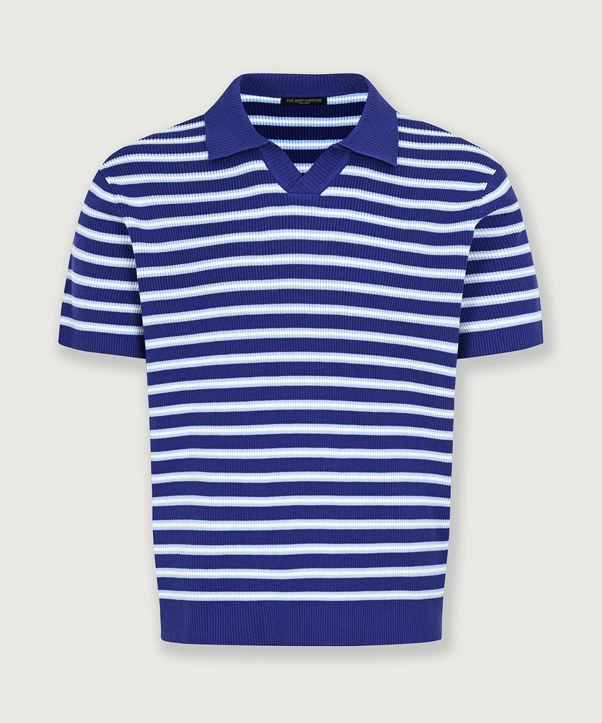 THEKNITCOMPANY (M) Orea Stripe Ribbed Polo Knit 3 Colors (Type B)