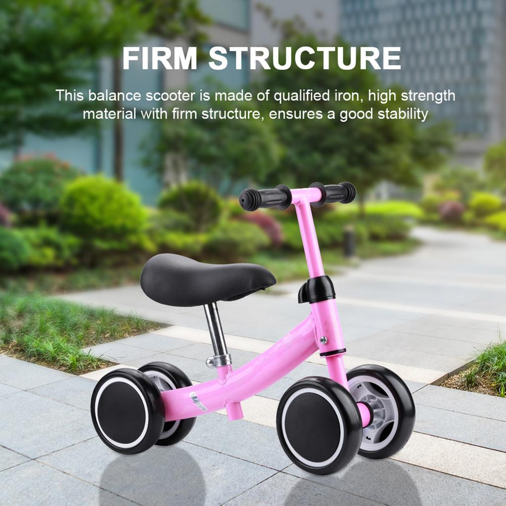 Balance Training Mini Bike Scooter Walker Scooters for 1 2 Years Old Baby (Pink)